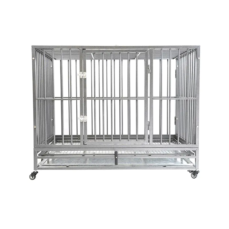 Custom Heavy Duty Metal Dog Cage With Tray